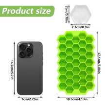 1/2/4件37格硅胶蜂窝冰格带盖冰块模具自制家用制冰盒速冻易脱模冰膜