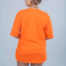 Oversized Unisex T-Shirt Printed Los Angeles Graffiti Loose Wide Round Neck Blouse Women Men Casual Streetwear Style