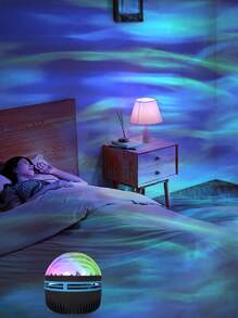 Arctic Light/Water Ripple LED Night Light, RGB Projector Lamp, Room Decorative LED Atmosphere Lamp, With Multi-Color Remote Control, Suitable For Room Decoration, Christmas, Valentine's Day, Camping Weddings, Lighting Up The Unique Atmosphere Of Each Day And Night, Portable And Easy To Use, Injecting Dynamic Brilliance Into Your Home!