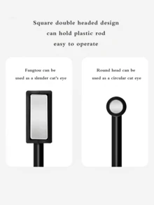 1 dụng cụ làm móng gel mắt mèo 3D có nam châm hai đầu mạnh mẽ, que nam châm làm móng gel đa năng - màu đen - Xem 3