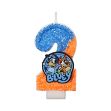 Bluey شمعة عيد ميلاد كرتونية كاواييي مناسبة لحفلات العطلات وديكورات كعكة عيد الميلاد بتصميم كرتوني ممتع