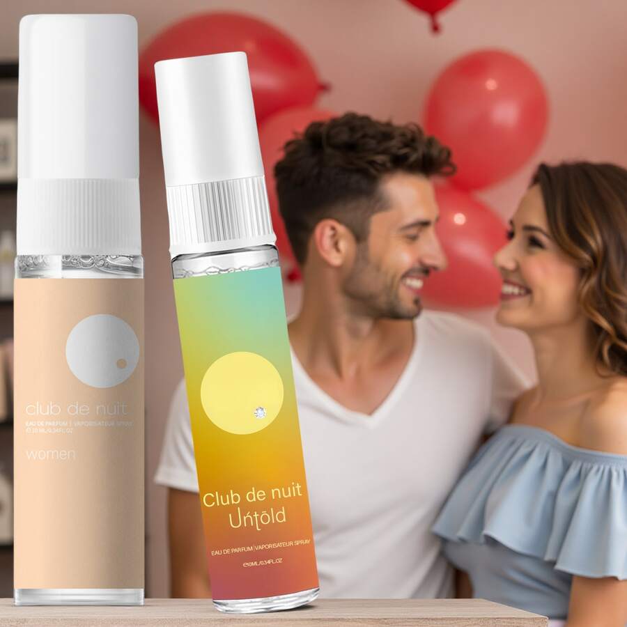 Perfume 2-Pack - 10ml Women's Floral + 10ml Men's Eau De Parfum, Travel Size