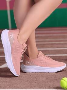 Women's Pink Casual Sports Sneakers For Gym Walking Exercise Running Lightweight Comfortable Flexible Non-Slip Workout Shoes - Màu hồng gỉ - Xem 3