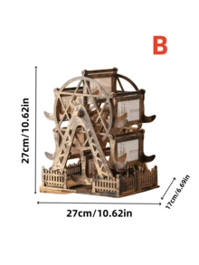 1PC 4 - Inch Ferris Wheel Photo Frame In Plastic Nostalgic And Artistic Style. Suitable For Creative Desktop Decorative Crafts, Home Decor Ornaments, And Artistic - Feeling Photo Frame Displays In Cafes. - Multicolor 1 - View 10
