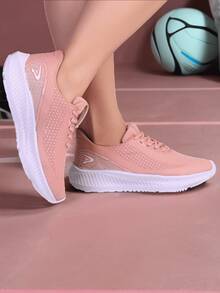 Women's Pink Casual Sports Sneakers For Gym Walking Exercise Running Lightweight Comfortable Flexible Non-Slip Workout Shoes - Màu hồng gỉ - Xem 4