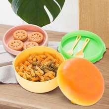 Caja de almuerzo con forma de hamburguesa - Caja de almuerzo de hamburguesa linda, Caja de almuerzo, recipiente de alimentos a prueba de fugas, Caja de almuerzo de hamburguesa portátil y linda, Perfecta para ensaladas, sándwiches