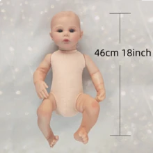 1pc Soft Cloth Body Half Glue Simulation Dolls 46cm Pink Dress Cute Reborn Doll Playing House Accompanying Toys Birthday Gifts