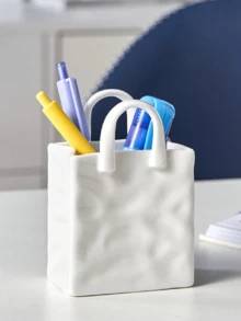 Vintage Handbag Flower Basket - Multifunctional Resin Desktop Storage Box For Makeup Brushes, Glasses And Pens, Polished Surface, Glasses Storage, Pen Storage, Bouquet Storage, Vintage Style - Multicolor - View 8