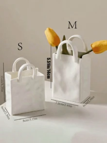 Vintage Handbag Flower Basket - Multifunctional Resin Desktop Storage Box For Makeup Brushes, Glasses And Pens, Polished Surface, Glasses Storage, Pen Storage, Bouquet Storage, Vintage Style - Multicolor - View 6