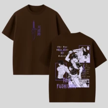 Anime  Fushiguro Toji Printed Oversized T-Shirt Unisex Shirt - Rỉ Nâu - Xem 1