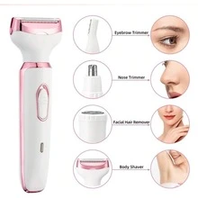 4-In-1 Women's Electric Hair Removal Kit - Includes Electric Hair Clipper, Bikini Trimmer, Eyebrow Trimmer, Nose Hair Trimmer - USB Rechargeable - Portable, Gentle Women's Face, Nose, Legs, And Underarm, Bikini Area Hair Removal - Perfect Women's Gift And Mother's Day Gift - Gold - View 8