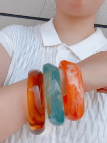 3pcs/1pc Exaggerated Geometric Bracelet Set, Versatile Jewelry Accessory For Daily Wear, Party, Vacation, Boho Style