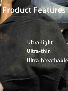 1 PC Lightweight Spring Summer Breathable Solid Color Neck Gaiter - UV Protection Magic Headband For Outdoor Sports & Cycling, Face Mask & Neck Warmer - Black - View 3