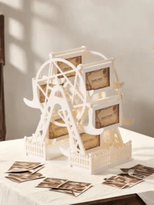 1PC 4 - Inch Ferris Wheel Photo Frame In Plastic Nostalgic And Artistic Style. Suitable For Creative Desktop Decorative Crafts, Home Decor Ornaments, And Artistic - Feeling Photo Frame Displays In Cafes. - Multicolor 1 - View 4