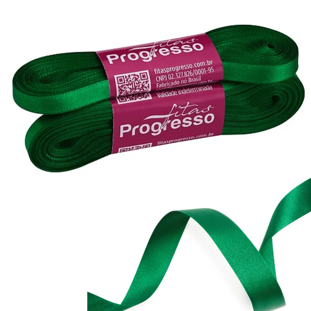 50m Thin Satin Ribbon 7mm Choose Color - 墨綠色 - 查看 1