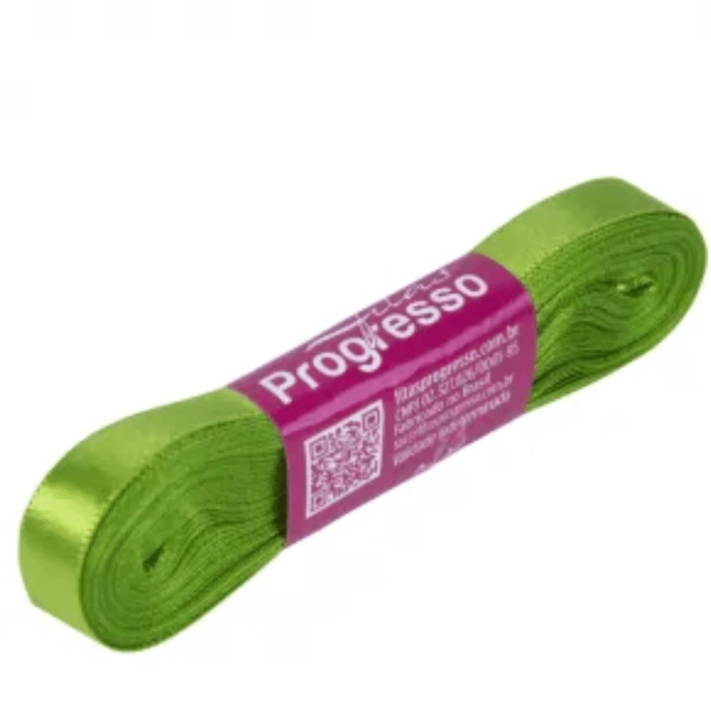 50m Thin Satin Ribbon 7mm Choose Color - 青檸色 - 查看 1