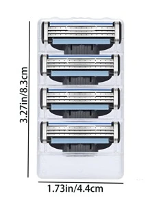 24 Pcs Mach 3 Men's Razor Blades, Replacement Cartridges Compatible With Mach 3 Handle, Triple Blades, Anti-Clogging Design, Soft Lubricating Strip, Suitable For Sensitive Skin