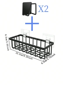 1pc Multifunctional Kitchen Sink Organizer - Dish Cloth & Sponge Holder With Drainage, Adhesive No-Drill Wall Mount Storage Basket For Kitchen And Bathroom Accessories,Kitchen Storage,Kitchen Organizer,Kitchen Organiser,Storage Items,Kitchen,Storage,Organizer,Organiser,Organization,Organizers,Drawer Organizer,Travel,Kitchen Items,Kitchen Utensils,Kitchen Tools,Kitchen Things., Home Decoration, Christmas Gifts, Home Gifts, Room Decoration