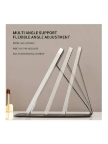 LED Makeup Mirror, Portable Foldable Vanity Mirror, 3-Color Lighting, Dimmable Touch Screen, Compact Cosmetic Mirror