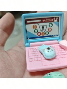 1:12比例迷你娃娃屋笔记本电脑鼠标套装模型 - 适用于可爱家具和电器配件、微型装饰、家居装饰、房间装饰、角色扮演游戏装饰、派对装饰小礼物 - 彩色 - 查看 6