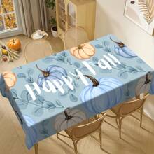 1/20pcs Autumn Rectangular Tablecloth, Beautiful Pumpkin Pattern Print Tablecloth, Suitable For Indoor/Outdoor, Restaurant, Kitchen, Party, Home Decoration And Autumn Gift, Home Decoration, Perfect Protection For Your Tabletop,