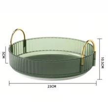 Rotating Makeup Organizer For Vanity, Perfume Skin Care Organizers Large, Bathroom Counter Make Up Cosmetic Storage, Clear Spinning Skincare Lipstick Holder,3 Tiers, Green - màu xanh lá - Xem 9