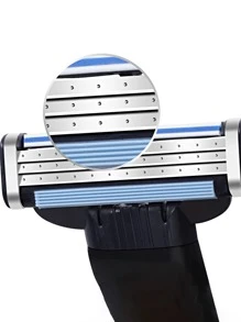 24 Pcs Mach 3 Men's Razor Blades, Replacement Cartridges Compatible With Mach 3 Handle, Triple Blades, Anti-Clogging Design, Soft Lubricating Strip, Suitable For Sensitive Skin