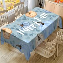 1/20pcs Autumn Rectangular Tablecloth, Beautiful Pumpkin Pattern Print Tablecloth, Suitable For Indoor/Outdoor, Restaurant, Kitchen, Party, Home Decoration And Autumn Gift, Home Decoration, Perfect Protection For Your Tabletop,