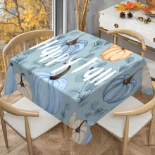 1/20pcs Autumn Rectangular Tablecloth, Beautiful Pumpkin Pattern Print Tablecloth, Suitable For Indoor/Outdoor, Restaurant, Kitchen, Party, Home Decoration And Autumn Gift, Home Decoration, Perfect Protection For Your Tabletop,