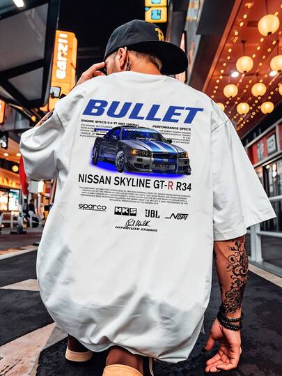 Camiseta Skyline Paul Walker Bullet Carro Gearhead Corrida Camisa Casual Blusa Unissex Masculino Feminino 100% Algodão Top Premium Streetwear Lançamento Preto Branco Envio Imediato Varias Cores!! Plus Size
