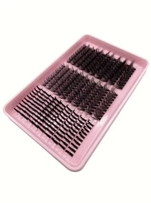 Novo conjunto de extensão de cílios 290 em cluster, curvatura D, cílios macios com espinhos + 80D-100D fios de 0,07mm, cílios individuais nas cores laranja, azul e roxo com comprimentos mistos de 9mm/11mm/13mm/15mm/17mm, leque pré-montado de volume russo 3D. Cílios postiços volumosos, naturais, macios e grossos, segmentados, para maquiagem diária, festa, palco e viagem, essencial para a maquiagem dos olhos no Dia de Ação de Graças e Halloween, ótimo presente e fácil para iniciantes.