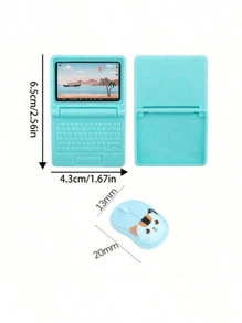 1:12比例迷你娃娃屋笔记本电脑鼠标套装模型 - 适用于可爱家具和电器配件、微型装饰、家居装饰、房间装饰、角色扮演游戏装饰、派对装饰小礼物 - 彩色 - 查看 7