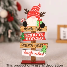 1 Decoración/Accesorio navideño, Artesanía de madera de dibujos animados. Muñeco de nieve/Reno de madera desmontable sin rostro y de colores, Decoración de mesa/Accesorio de escena, Decoración navideña, Regalo de Navidad.