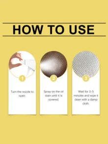 Kitchen Oil Stain Cleaner, Household Kitchen Range Hood Oil Stain Remover, Mild Formula