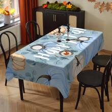 1/20pcs Autumn Rectangular Tablecloth, Beautiful Pumpkin Pattern Print Tablecloth, Suitable For Indoor/Outdoor, Restaurant, Kitchen, Party, Home Decoration And Autumn Gift, Home Decoration, Perfect Protection For Your Tabletop,