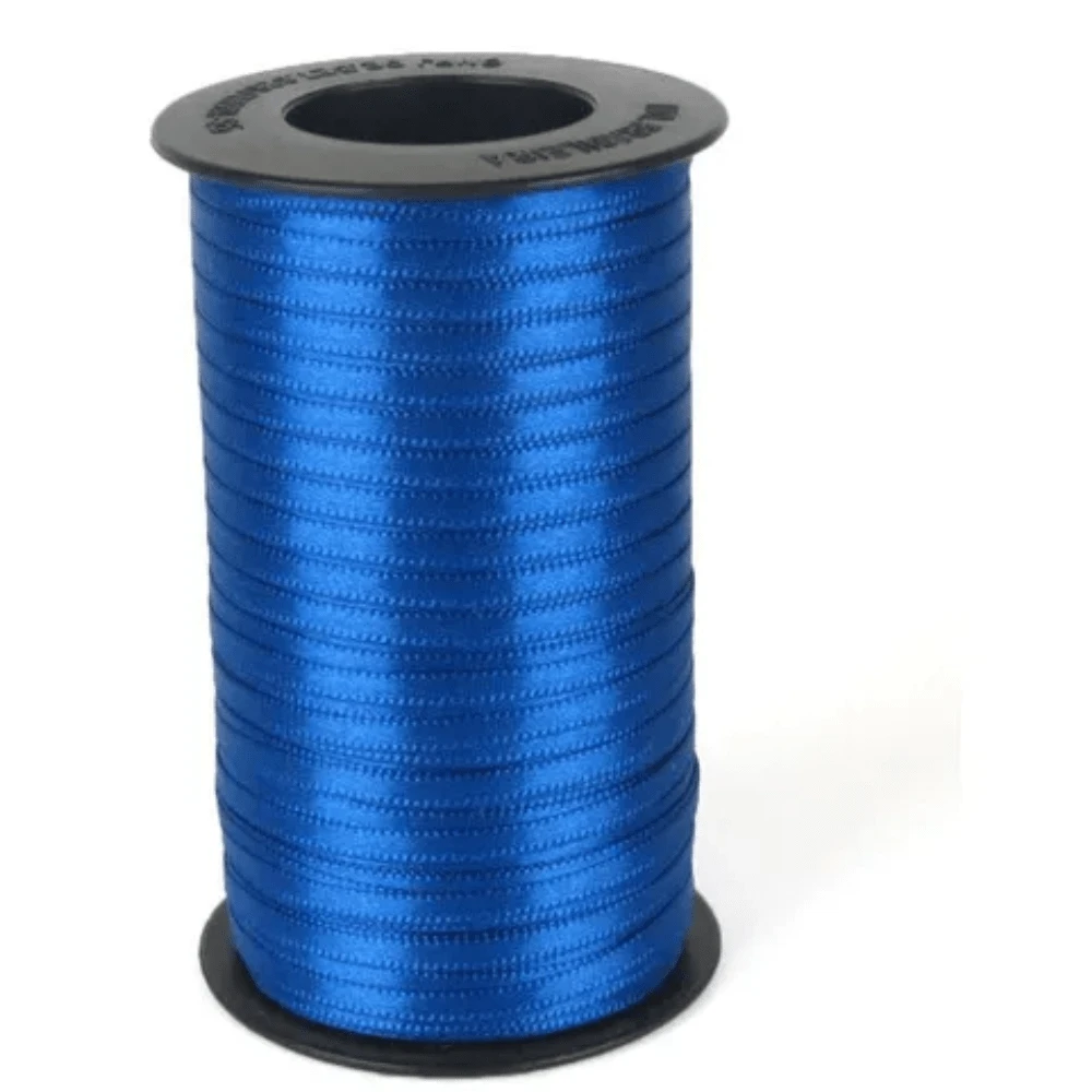 50m Thin Satin Ribbon 7mm Choose Color - 寶藍色 - 查看 1