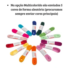 50m fita cetim fina 7 mm escolha a cor - Multicolorido - Visão 3