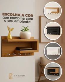 Decorative Key Holder - Louro Freijó - 鏽棕色 - 查看 4