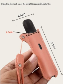 Estojo/Capa Protetora para Cigarro Eletrônico, com Cordão para Pescoço, Adequado para Cigarro Eletrônico RELX, Feito em Couro com Textura de Pele de Carneiro, Resistente ao Desgaste e a Arranhões, Ideal para Negócios, Acessórios para Fumantes, Armazenamento de Cigarros, Estojo para Cigarros, Presentes