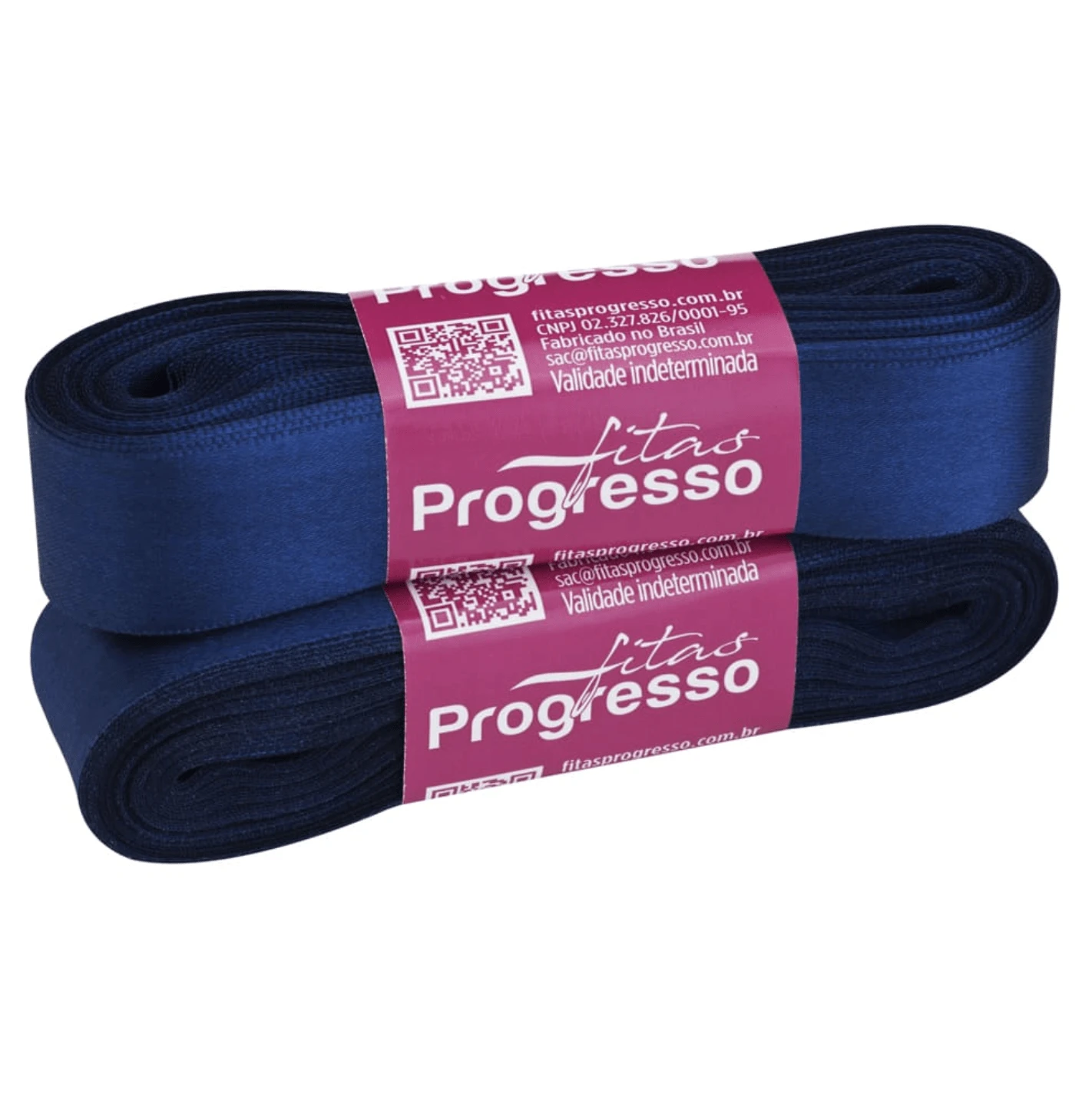 Satin Ribbon 22mm Wide In 10m Pieces. - NAVY BLUE (COLOR 215) - View 1