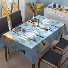 1/20pcs Autumn Rectangular Tablecloth, Beautiful Pumpkin Pattern Print Tablecloth, Suitable For Indoor/Outdoor, Restaurant, Kitchen, Party, Home Decoration And Autumn Gift, Home Decoration, Perfect Protection For Your Tabletop,