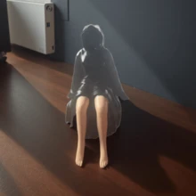 1 Stück Halloween mysteriöse Harz Dekorationsskulptur, Tischdekoration für Zuhause