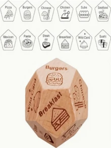 1 pieza Dados de citas de 12 caras para parejas, cubo giratorio de actividad interactiva de alimentos, accesorio creativo de citas para parejas, juguete divertido para vacaciones, regalo sorpresa de Navidad y Día de San Valentín, dados exclusivos de 12 caras para parejas, selector de actividad de alimentos, adecuado para noches de citas y eventos de celebración - Aniversario, Día de San Valentín, Cumpleaños y Regalos de Navidad - Selector de alimentos divertido y creativo (color aleatorio) Decoraciones navideñas Pijamas navideños Regalos de Navidad Decoración navideña