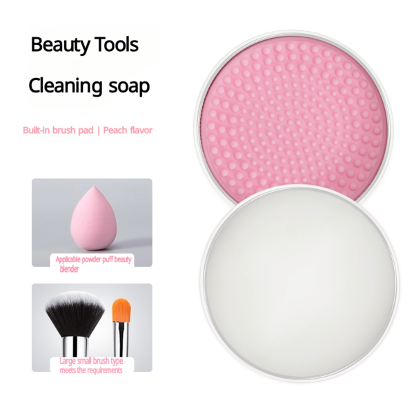 Makeup Tool Cleaning Solid Soap, Big Brush Savior, Refresh Brushes While Applying Makeup, Lather Up Soft Foam, Dip-Swirl-Lift To Complete | Dirty Brushes Instantly Reset To Factory Settings