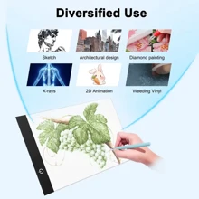 A2/A3/A4 Light Pad Kit, Dimmable Light Box, Eye Protection Diamond Painting Light Board With Top Clip, Portable Light Pad For Tracing Painting, Calligraphy, Watercolor, And Diamond Painting, Anniversary Gifts For Wife Girlfriend, Birthday Gifts For Friend Daughter