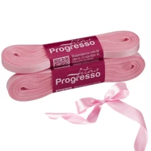 50m Thin Satin Ribbon 7mm Choose Color - 淺粉色 - 查看 1