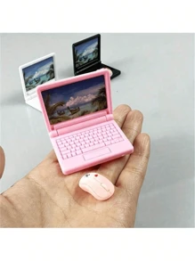 1:12比例迷你娃娃屋笔记本电脑鼠标套装模型 - 适用于可爱家具和电器配件、微型装饰、家居装饰、房间装饰、角色扮演游戏装饰、派对装饰小礼物 - 彩色 - 查看 12