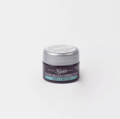  New Kiehl's Multi-Corrective Cream 7ml Sample, Violet Glass Jar Lightweight Face Cream