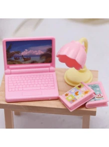 1:12比例迷你娃娃屋笔记本电脑鼠标套装模型 - 适用于可爱家具和电器配件、微型装饰、家居装饰、房间装饰、角色扮演游戏装饰、派对装饰小礼物 - 彩色 - 查看 3