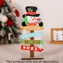 1 Decoración/Accesorio navideño, Artesanía de madera de dibujos animados. Muñeco de nieve/Reno de madera desmontable sin rostro y de colores, Decoración de mesa/Accesorio de escena, Decoración navideña, Regalo de Navidad.